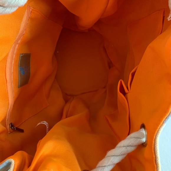 CARIBBEAN JOE canvas striped multi functional tote with rope strap NWT - Picture 9 of 14